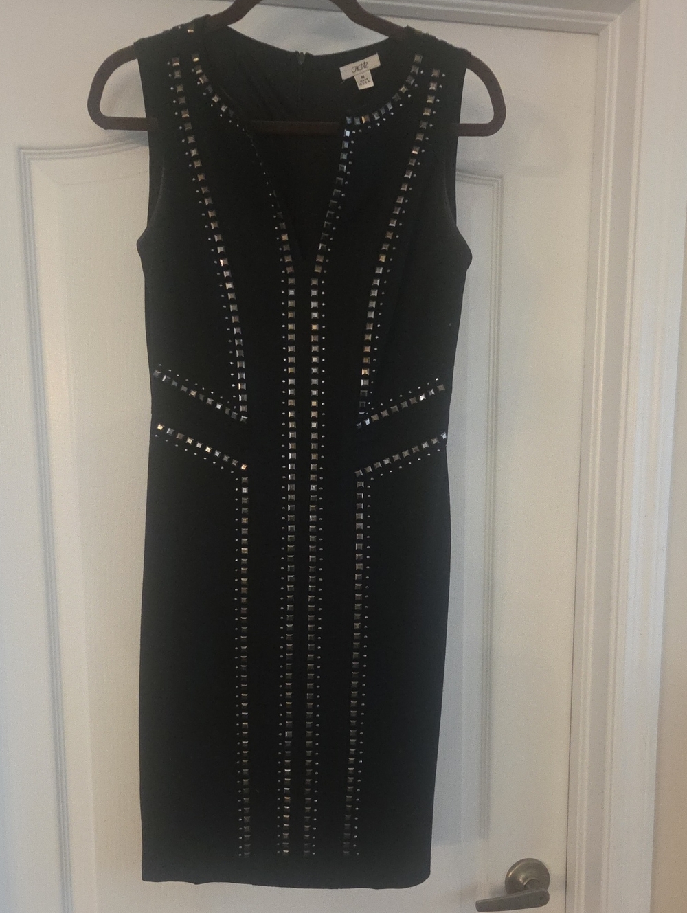 Cache Black Studded Mini Dress